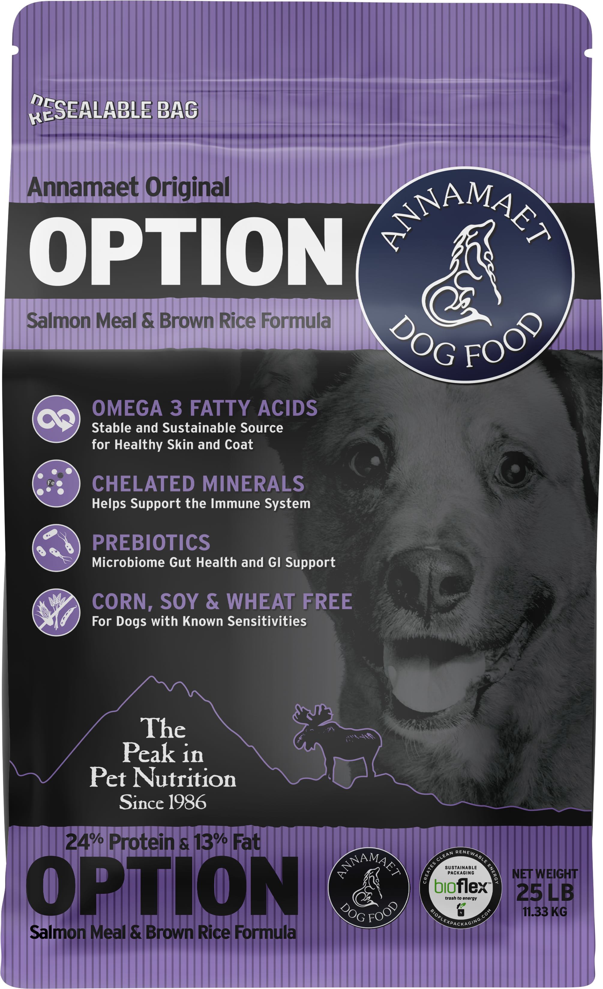 Annamaet Dog Original Option Salmon and Brown Rice Dry Food