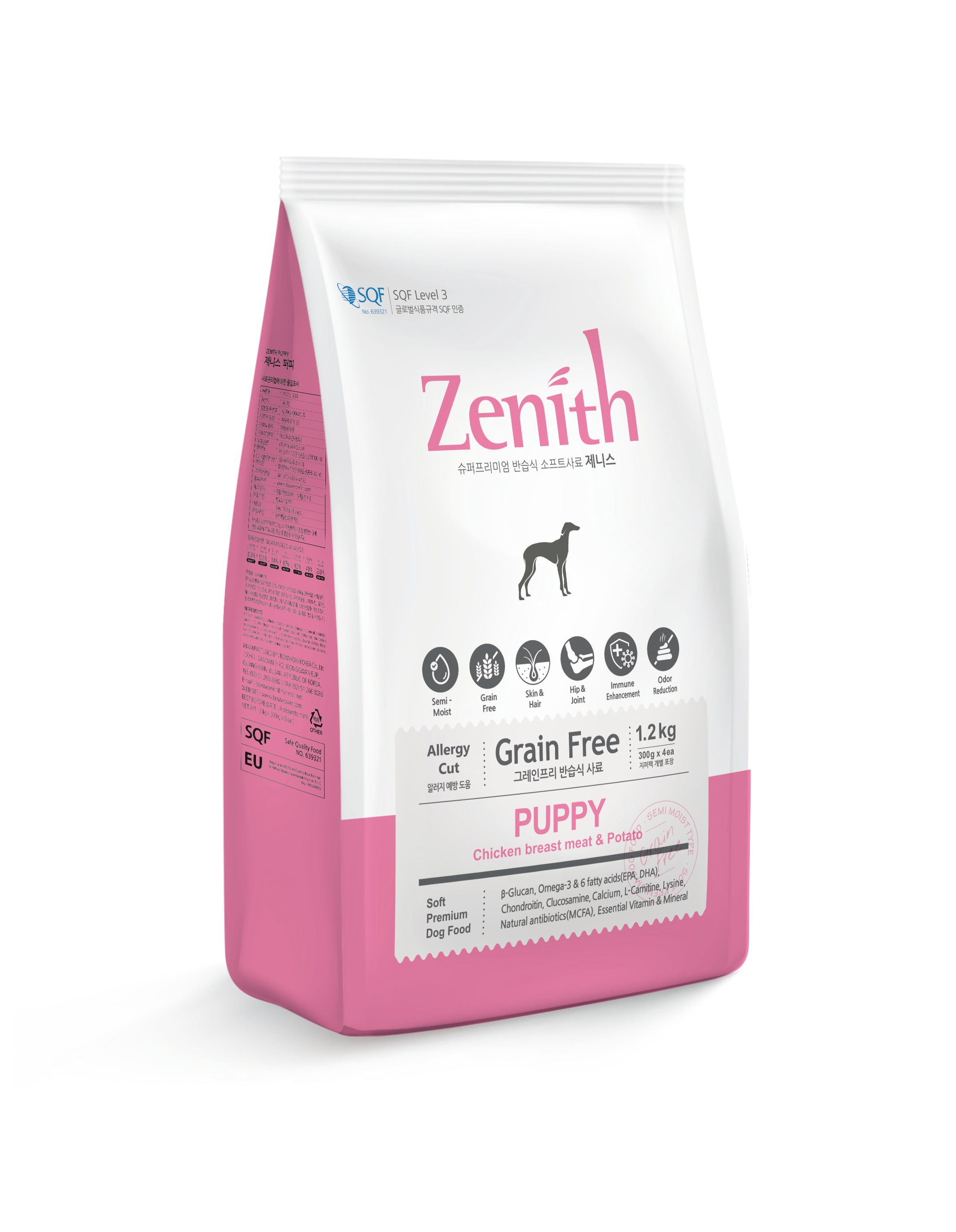 BOW WOW Zenith Puppy Chicken Potato Soft Kibble Dog Food 1.2kg