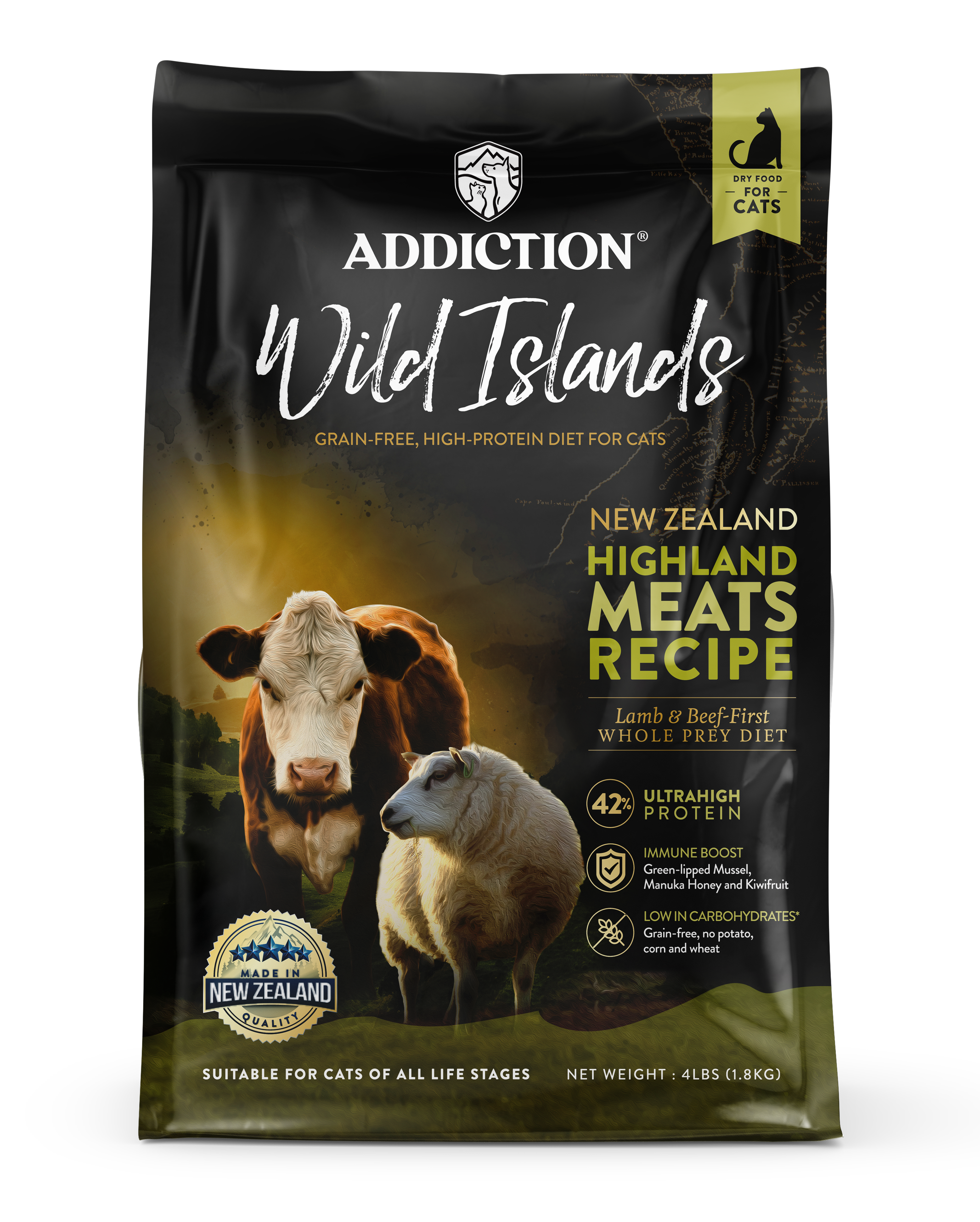 Addiction Wild Islands Highland Meat Cat Food 1.8kg 4.5kg